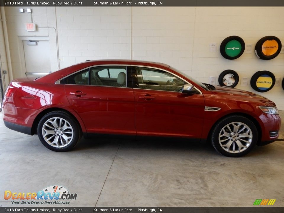 2018 Ford Taurus Limited Ruby Red / Dune Photo #2