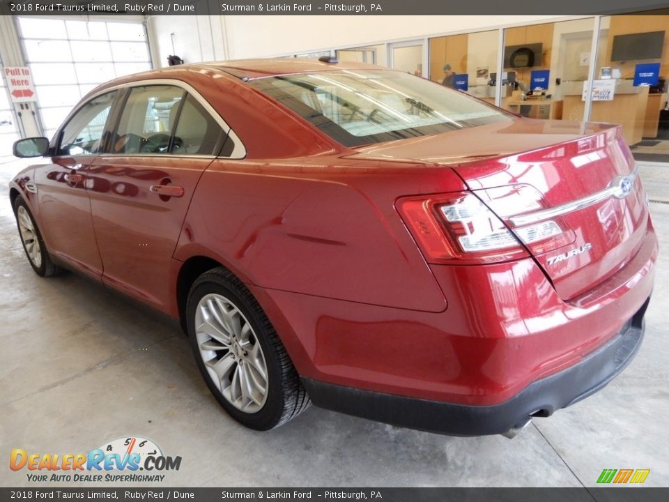 2018 Ford Taurus Limited Ruby Red / Dune Photo #5