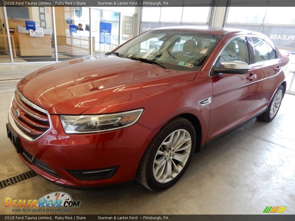 2018 Ford Taurus Limited Ruby Red / Dune Photo #6