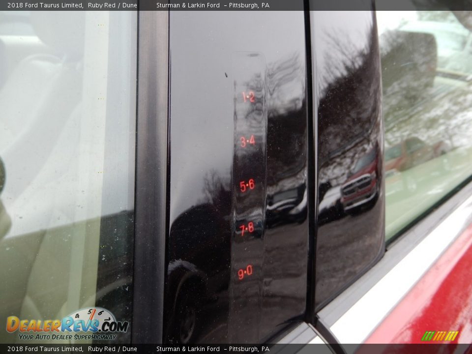 2018 Ford Taurus Limited Ruby Red / Dune Photo #14