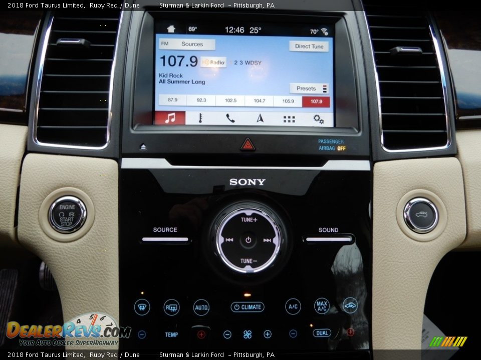 2018 Ford Taurus Limited Ruby Red / Dune Photo #23