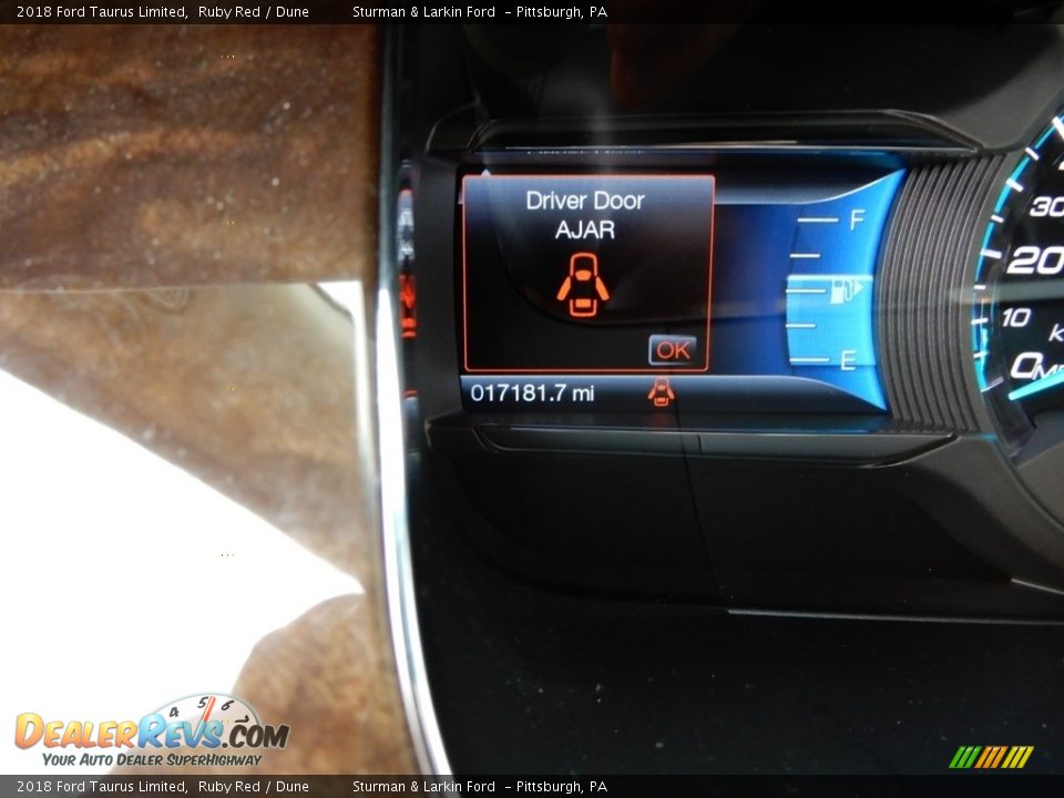 2018 Ford Taurus Limited Ruby Red / Dune Photo #24