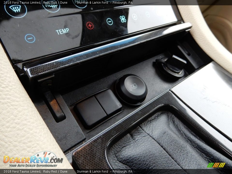 2018 Ford Taurus Limited Ruby Red / Dune Photo #25