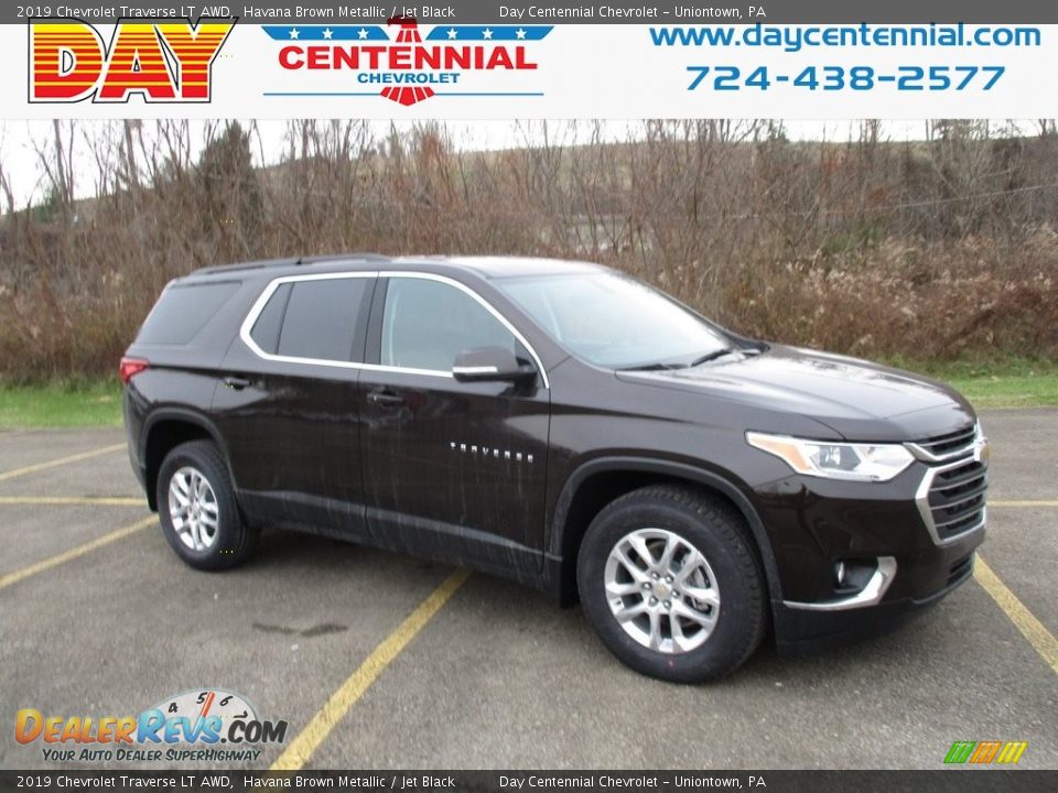 2019 Chevrolet Traverse LT AWD Havana Brown Metallic / Jet Black Photo #1