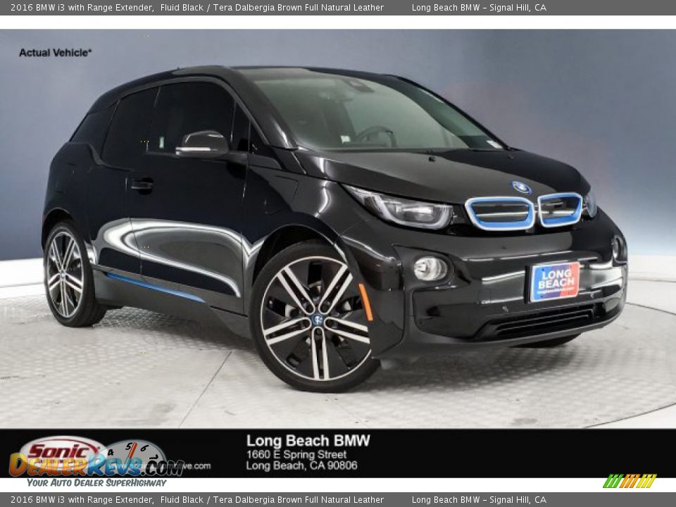 2016 BMW i3 with Range Extender Fluid Black / Tera Dalbergia Brown Full Natural Leather Photo #1
