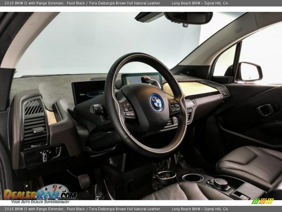 2016 BMW i3 with Range Extender Fluid Black / Tera Dalbergia Brown Full Natural Leather Photo #20