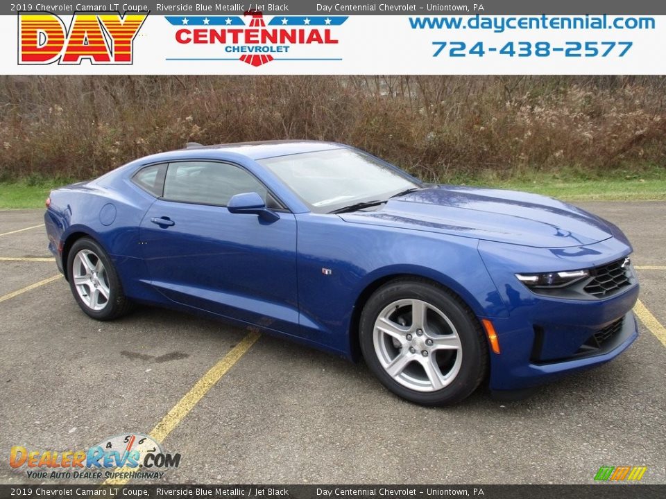 2019 Chevrolet Camaro LT Coupe Riverside Blue Metallic / Jet Black Photo #1