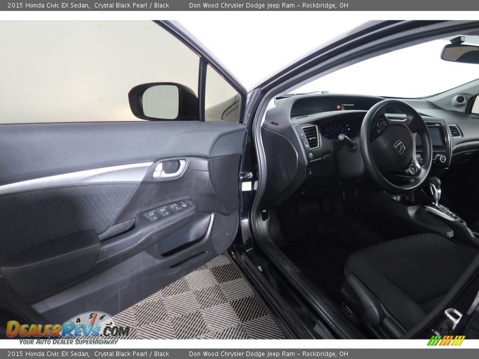 2015 Honda Civic EX Sedan Crystal Black Pearl / Black Photo #22