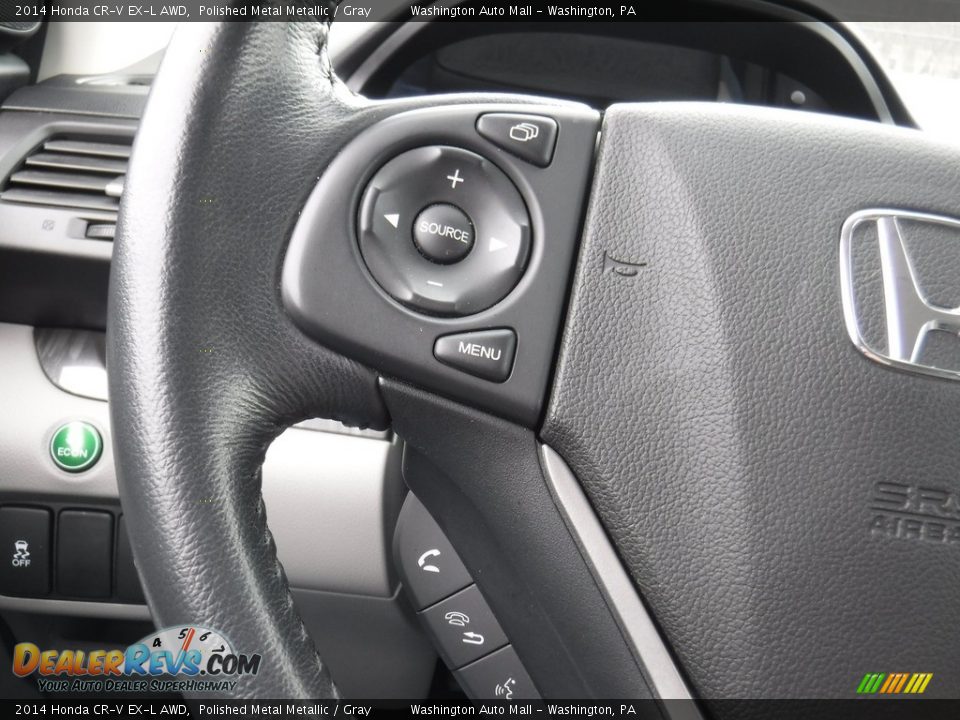 2014 Honda CR-V EX-L AWD Polished Metal Metallic / Gray Photo #22