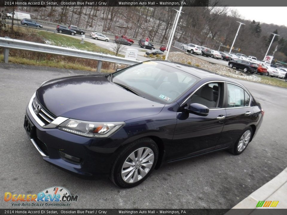 2014 Honda Accord EX Sedan Obsidian Blue Pearl / Gray Photo #6