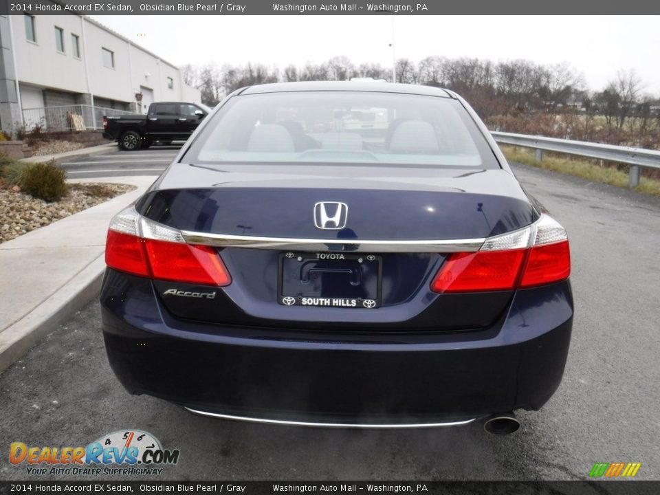 2014 Honda Accord EX Sedan Obsidian Blue Pearl / Gray Photo #8