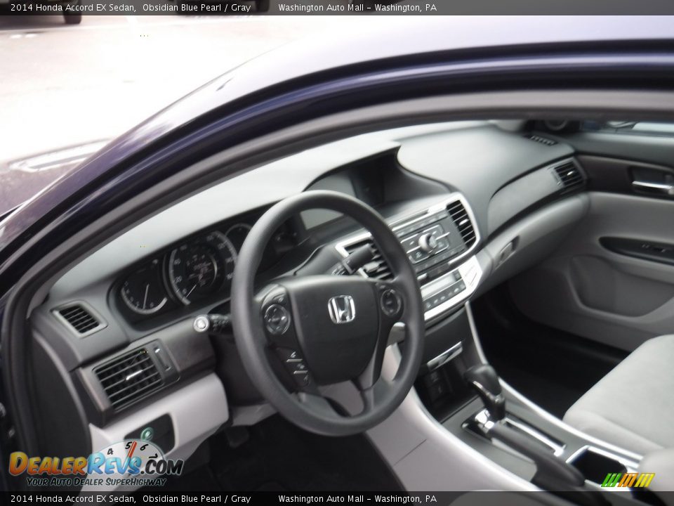 2014 Honda Accord EX Sedan Obsidian Blue Pearl / Gray Photo #12
