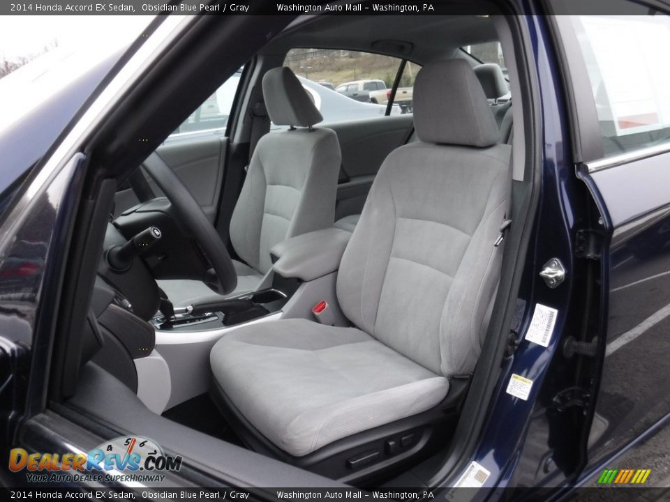 2014 Honda Accord EX Sedan Obsidian Blue Pearl / Gray Photo #14