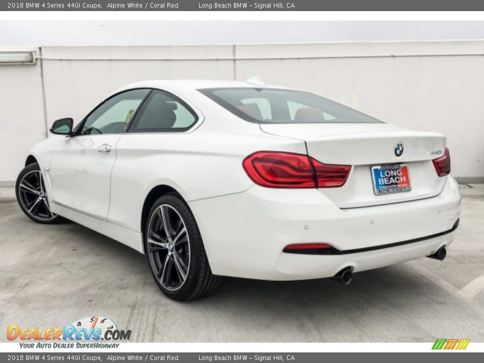 2018 BMW 4 Series 440i Coupe Alpine White / Coral Red Photo #3