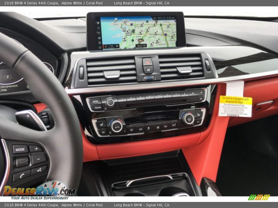 2018 BMW 4 Series 440i Coupe Alpine White / Coral Red Photo #6