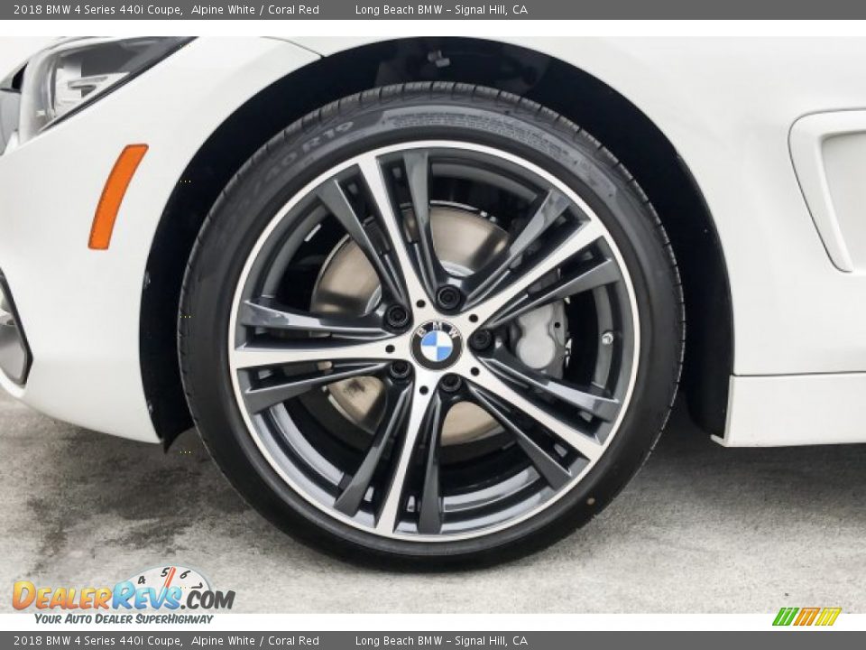 2018 BMW 4 Series 440i Coupe Alpine White / Coral Red Photo #9