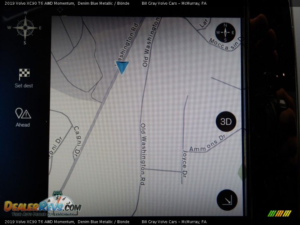 2019 Volvo XC90 T6 AWD Momentum Denim Blue Metallic / Blonde Photo #13