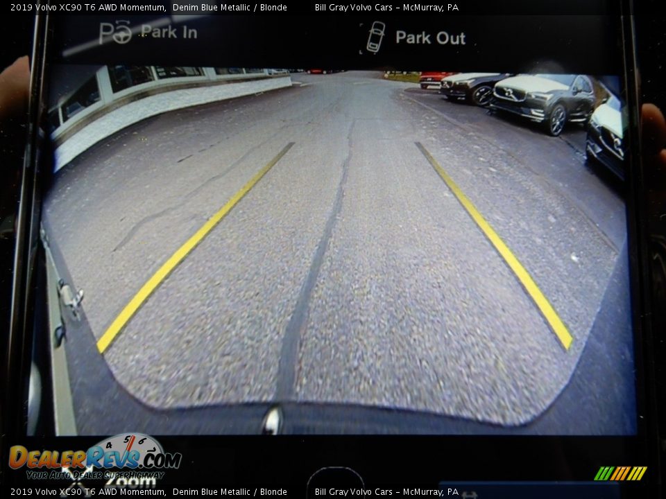 2019 Volvo XC90 T6 AWD Momentum Denim Blue Metallic / Blonde Photo #14