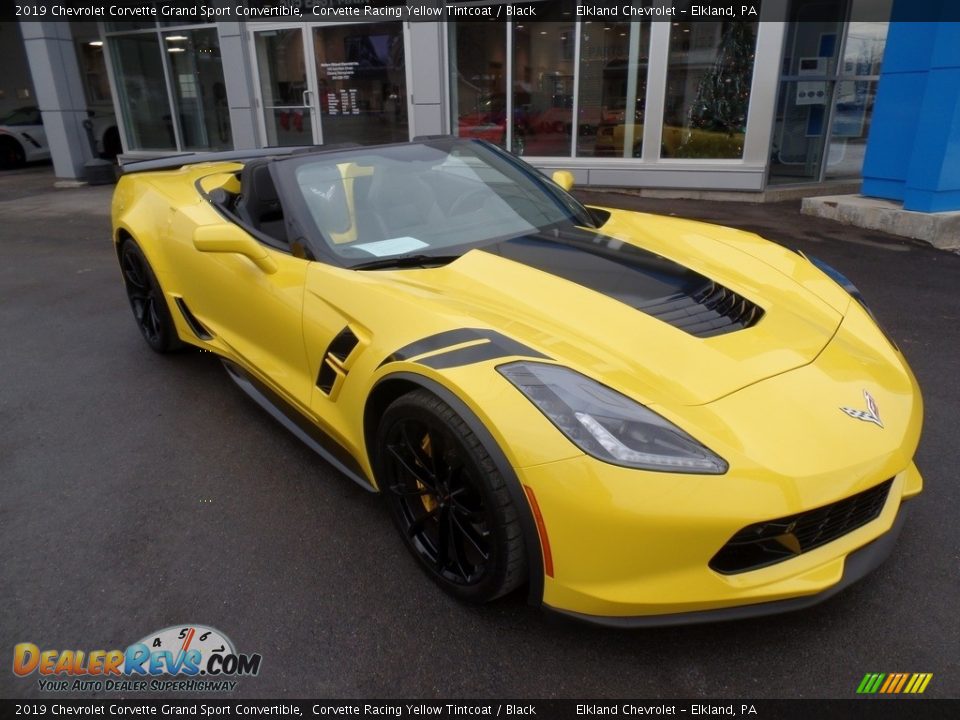 Corvette Racing Yellow Tintcoat 2019 Chevrolet Corvette Grand Sport Convertible Photo #3