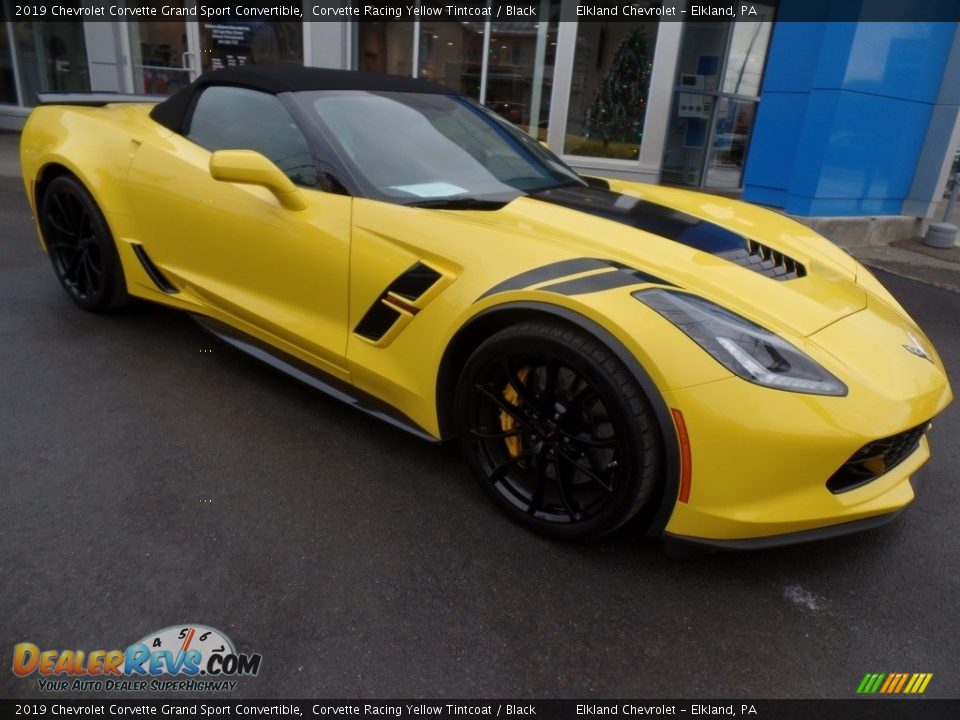 2019 Chevrolet Corvette Grand Sport Convertible Corvette Racing Yellow Tintcoat / Black Photo #10