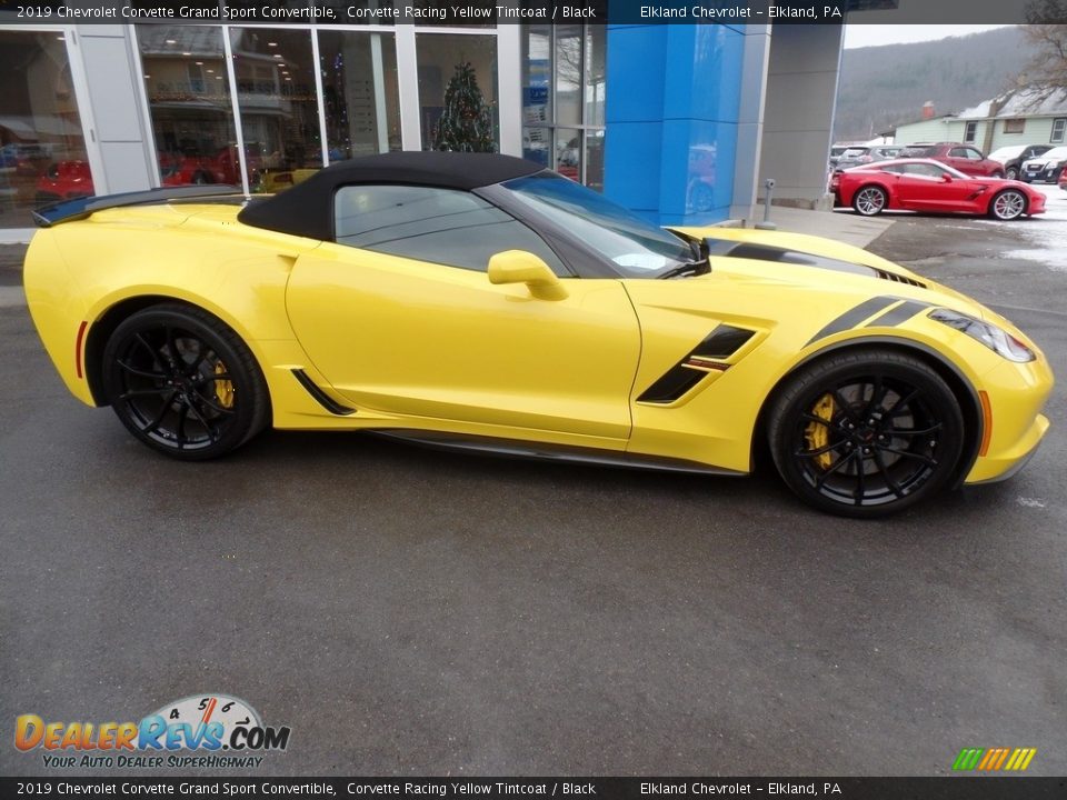 2019 Chevrolet Corvette Grand Sport Convertible Corvette Racing Yellow Tintcoat / Black Photo #11