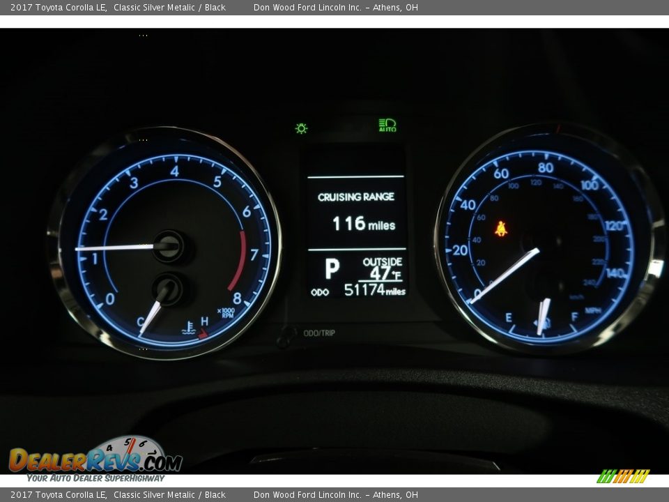 2017 Toyota Corolla LE Classic Silver Metalic / Black Photo #22