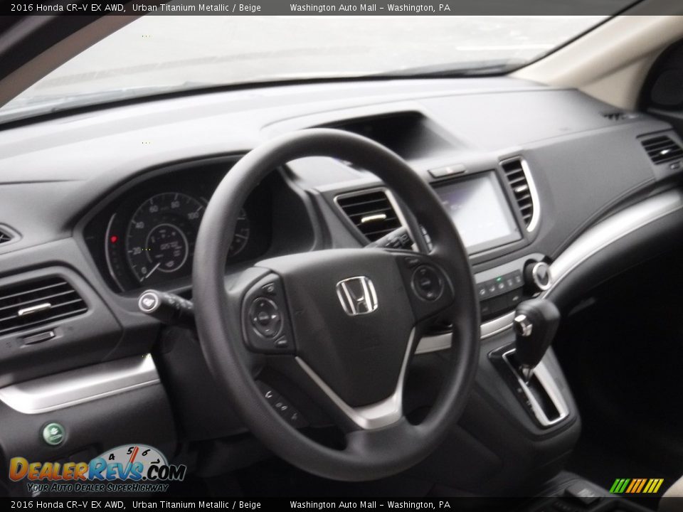 2016 Honda CR-V EX AWD Urban Titanium Metallic / Beige Photo #13