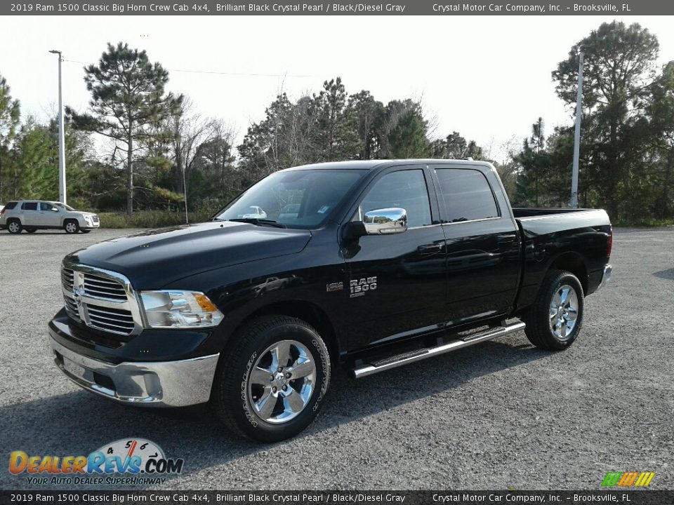 2019 Ram 1500 Classic Big Horn Crew Cab 4x4 Brilliant Black Crystal Pearl / Black/Diesel Gray Photo #1
