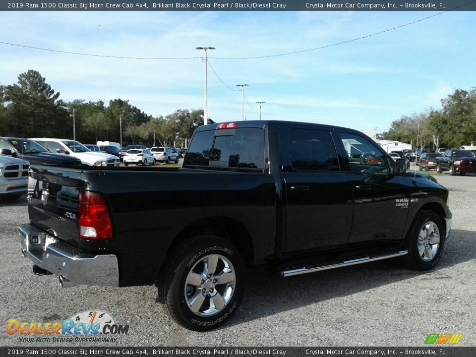 2019 Ram 1500 Classic Big Horn Crew Cab 4x4 Brilliant Black Crystal Pearl / Black/Diesel Gray Photo #5