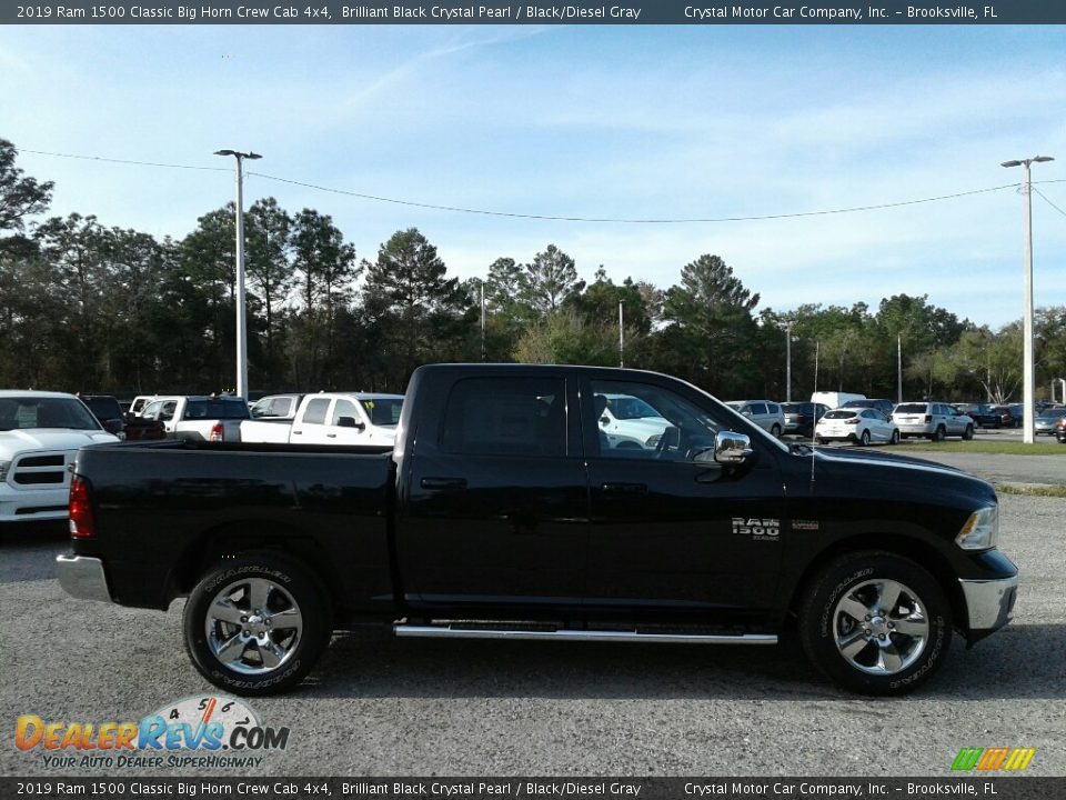 2019 Ram 1500 Classic Big Horn Crew Cab 4x4 Brilliant Black Crystal Pearl / Black/Diesel Gray Photo #6