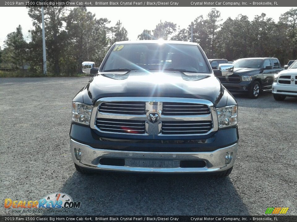 2019 Ram 1500 Classic Big Horn Crew Cab 4x4 Brilliant Black Crystal Pearl / Black/Diesel Gray Photo #8