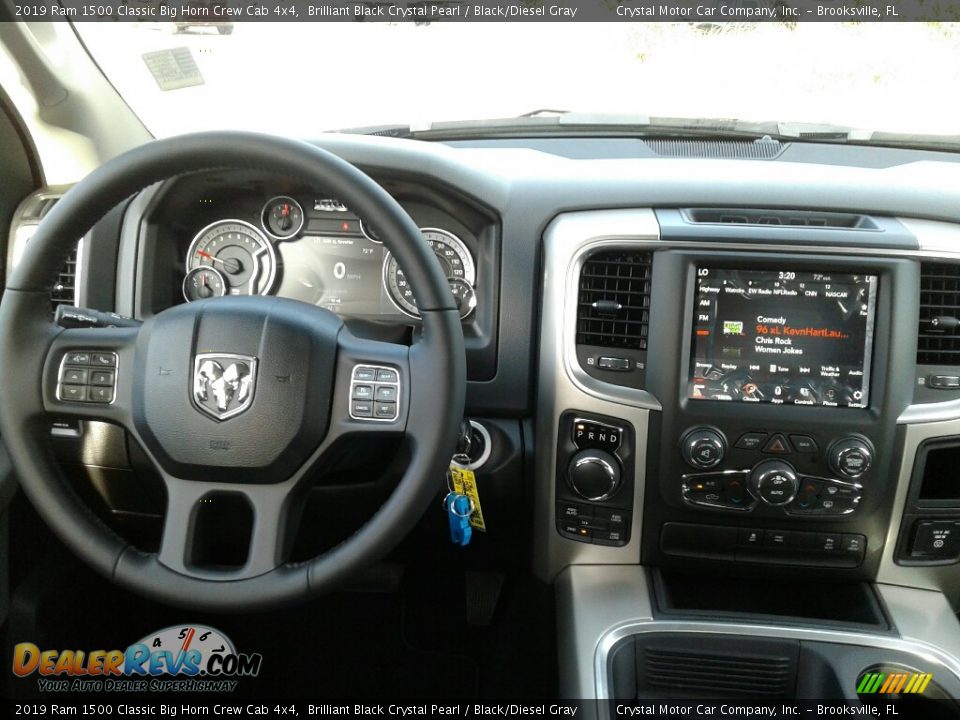 2019 Ram 1500 Classic Big Horn Crew Cab 4x4 Brilliant Black Crystal Pearl / Black/Diesel Gray Photo #13