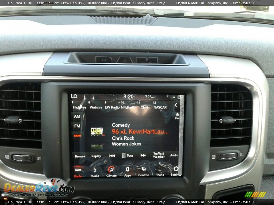 2019 Ram 1500 Classic Big Horn Crew Cab 4x4 Brilliant Black Crystal Pearl / Black/Diesel Gray Photo #15