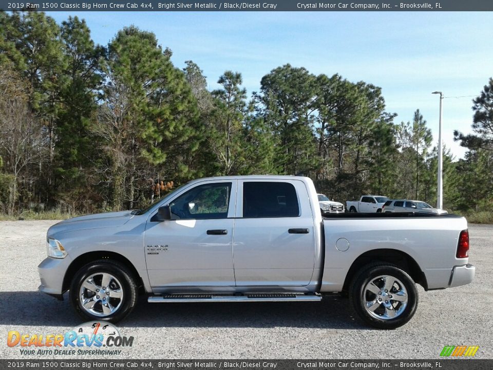 2019 Ram 1500 Classic Big Horn Crew Cab 4x4 Bright Silver Metallic / Black/Diesel Gray Photo #2