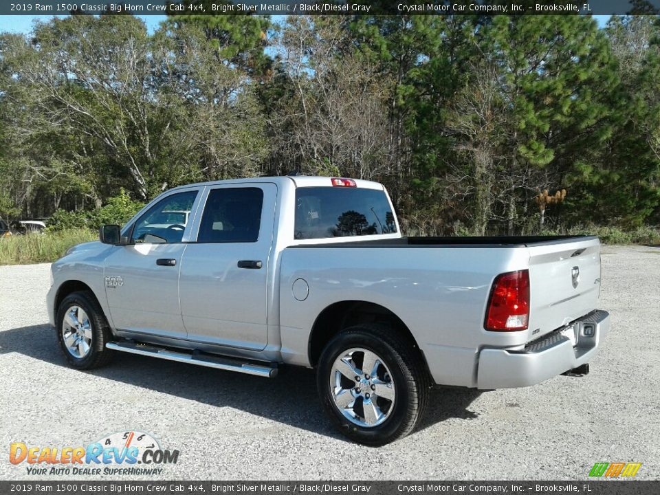 2019 Ram 1500 Classic Big Horn Crew Cab 4x4 Bright Silver Metallic / Black/Diesel Gray Photo #3