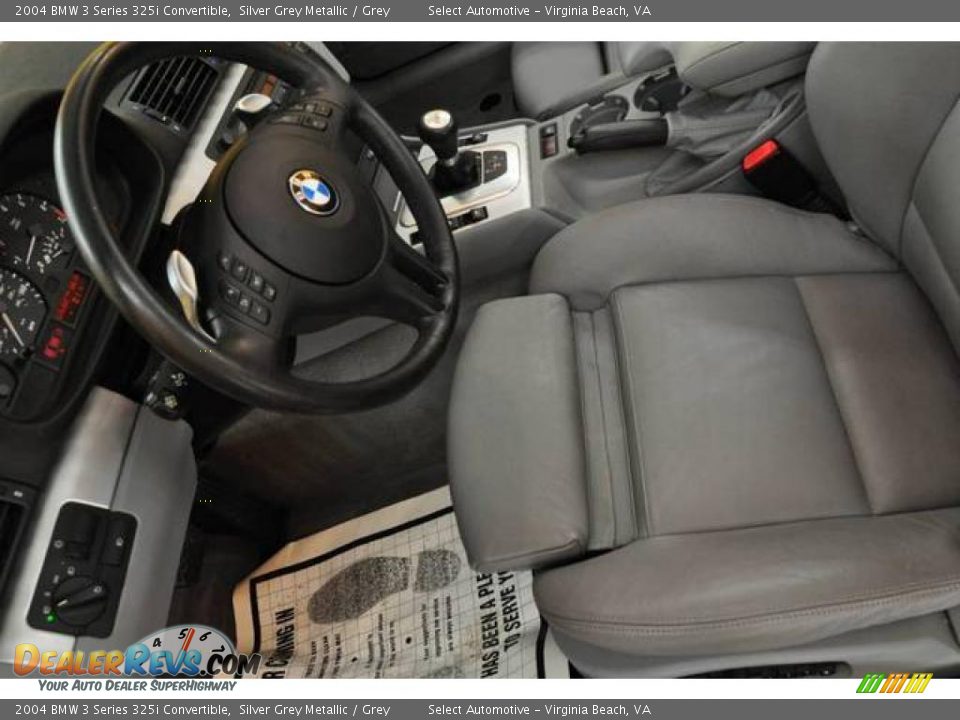 2004 BMW 3 Series 325i Convertible Silver Grey Metallic / Grey Photo #10