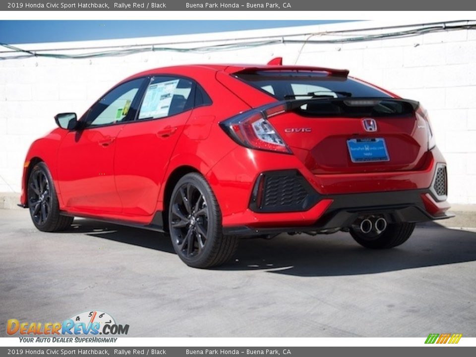 2019 Honda Civic Sport Hatchback Rallye Red / Black Photo #2