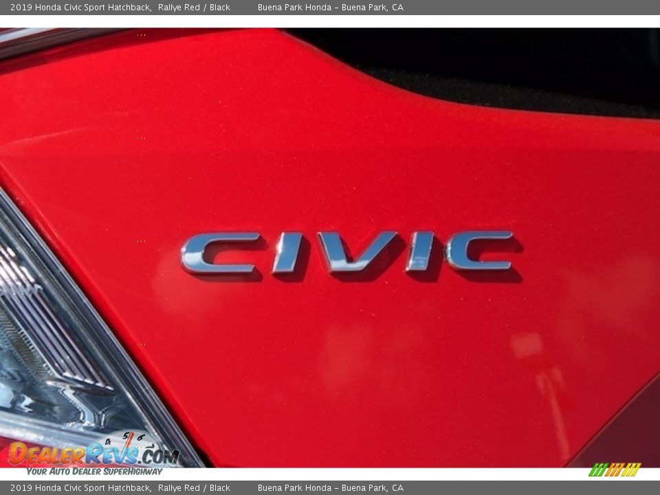 2019 Honda Civic Sport Hatchback Rallye Red / Black Photo #3