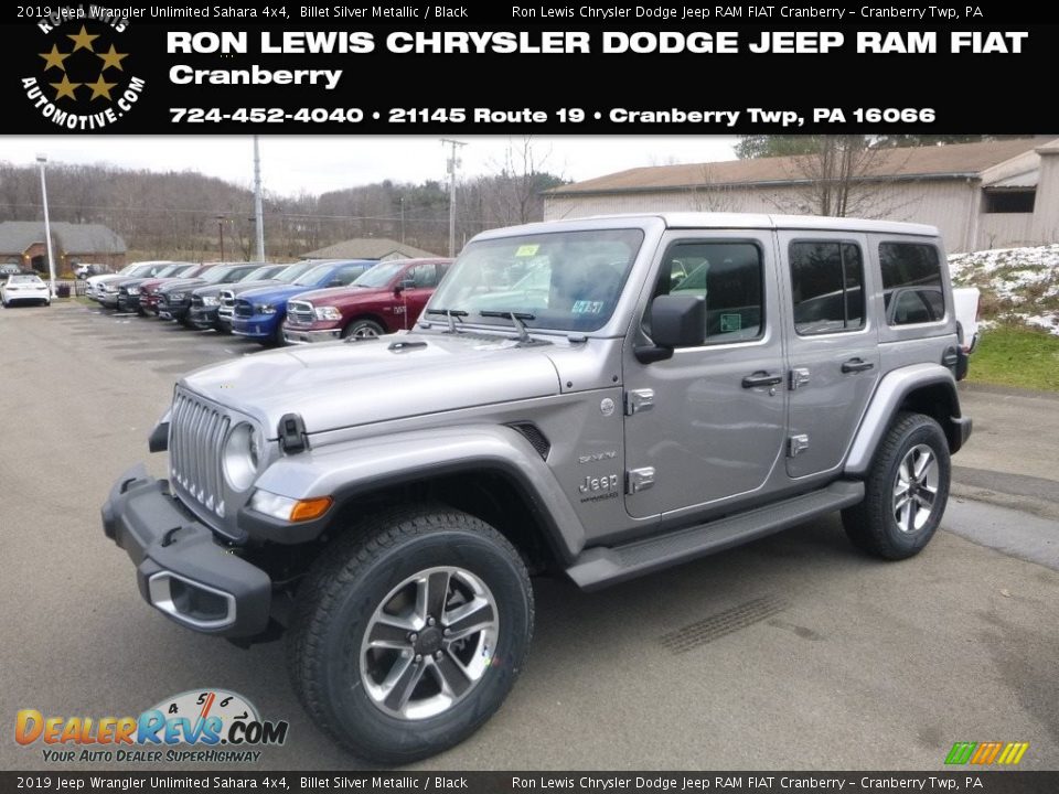 2019 Jeep Wrangler Unlimited Sahara 4x4 Billet Silver Metallic / Black Photo #1