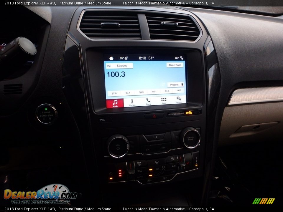 2018 Ford Explorer XLT 4WD Platinum Dune / Medium Stone Photo #22