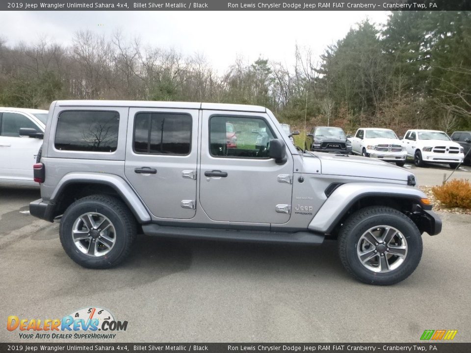 2019 Jeep Wrangler Unlimited Sahara 4x4 Billet Silver Metallic / Black Photo #7