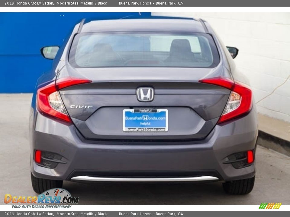 2019 Honda Civic LX Sedan Modern Steel Metallic / Black Photo #6
