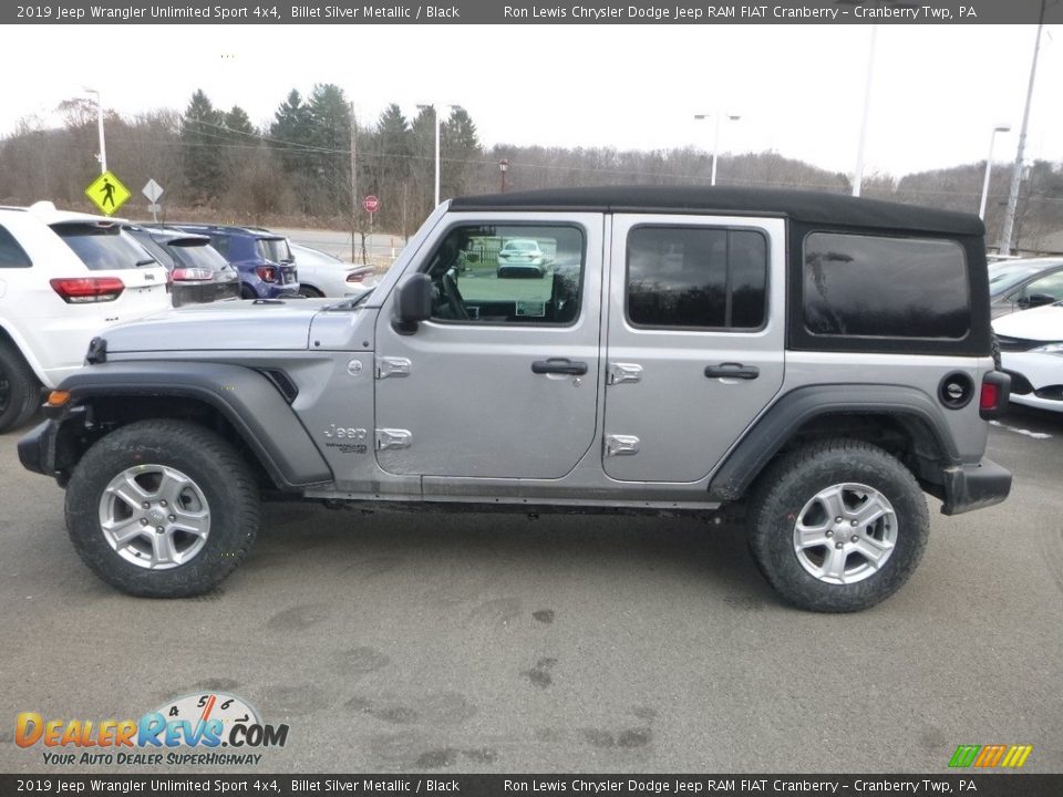 2019 Jeep Wrangler Unlimited Sport 4x4 Billet Silver Metallic / Black Photo #3