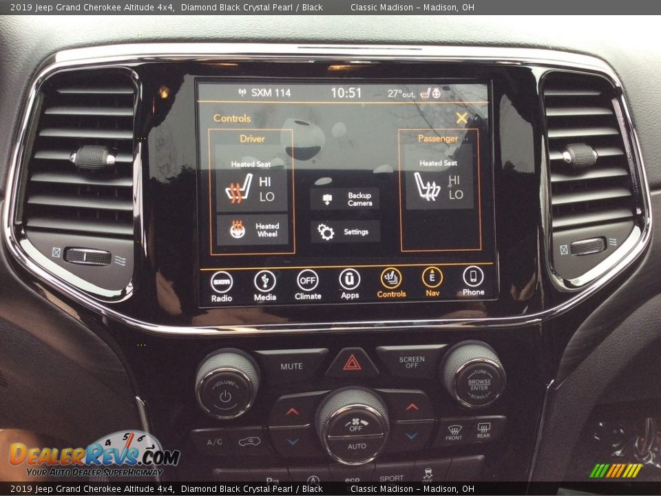 2019 Jeep Grand Cherokee Altitude 4x4 Diamond Black Crystal Pearl / Black Photo #15
