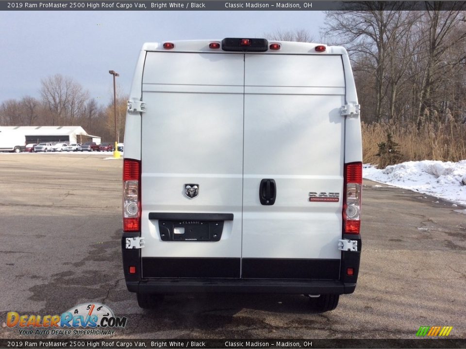 2019 Ram ProMaster 2500 High Roof Cargo Van Bright White / Black Photo #5