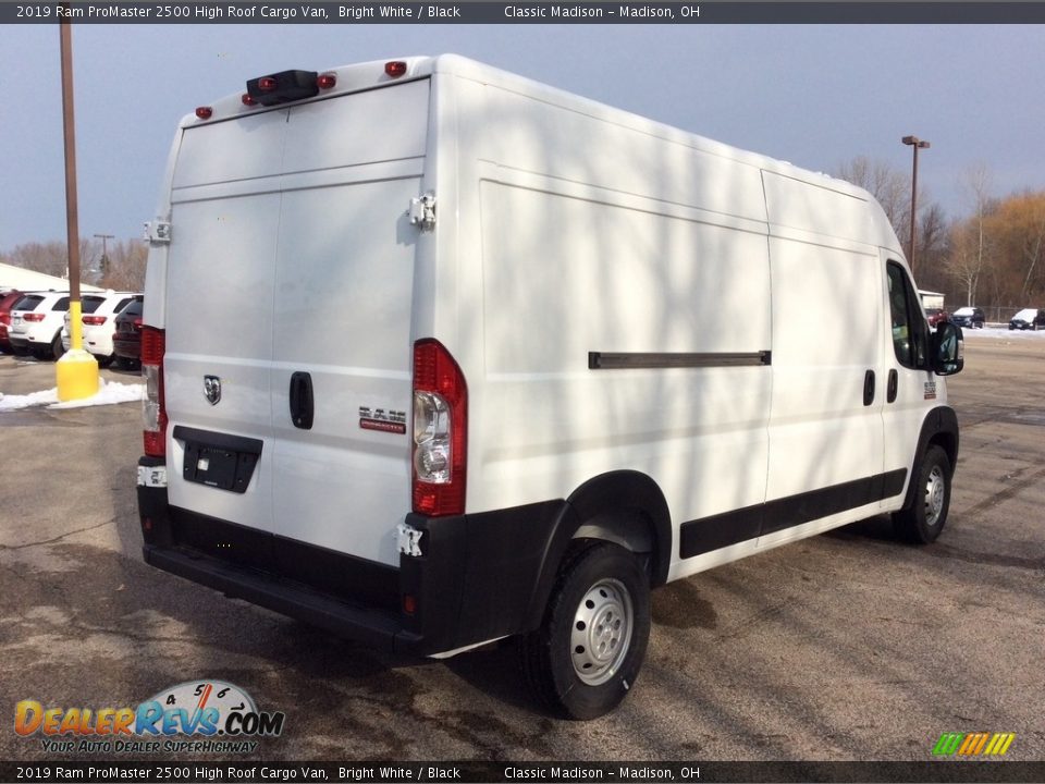 2019 Ram ProMaster 2500 High Roof Cargo Van Bright White / Black Photo #7
