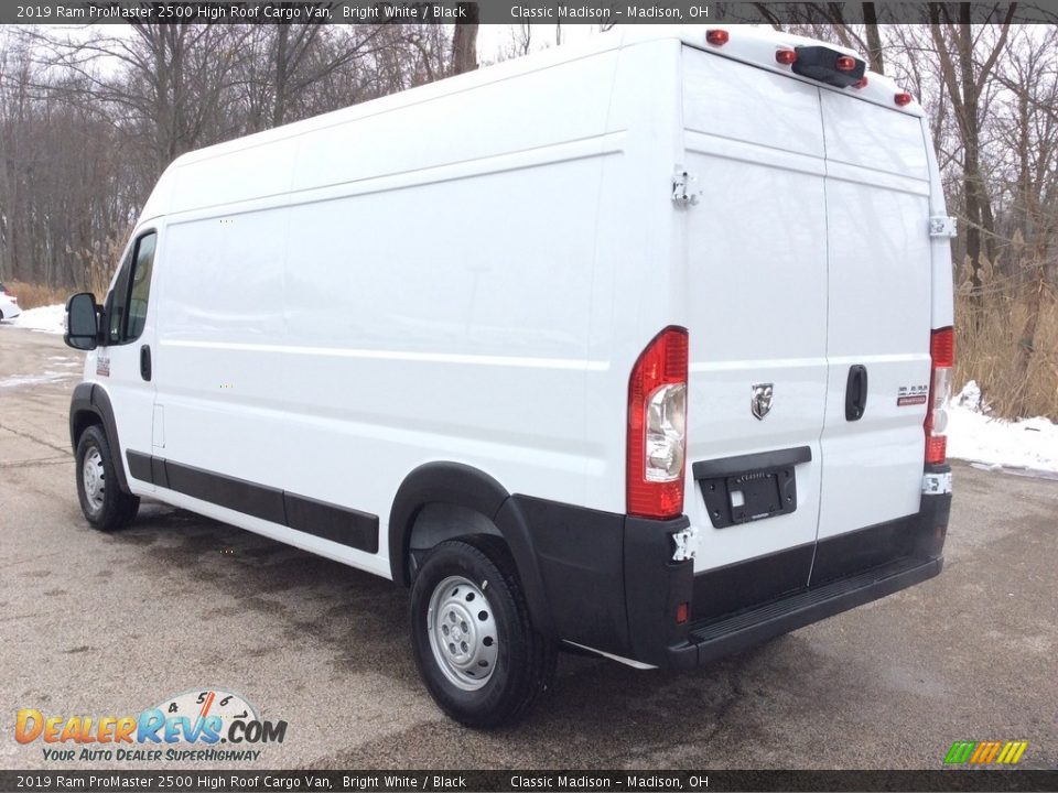 2019 Ram ProMaster 2500 High Roof Cargo Van Bright White / Black Photo #4