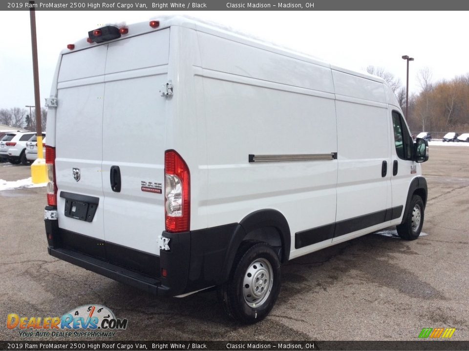 2019 Ram ProMaster 2500 High Roof Cargo Van Bright White / Black Photo #7