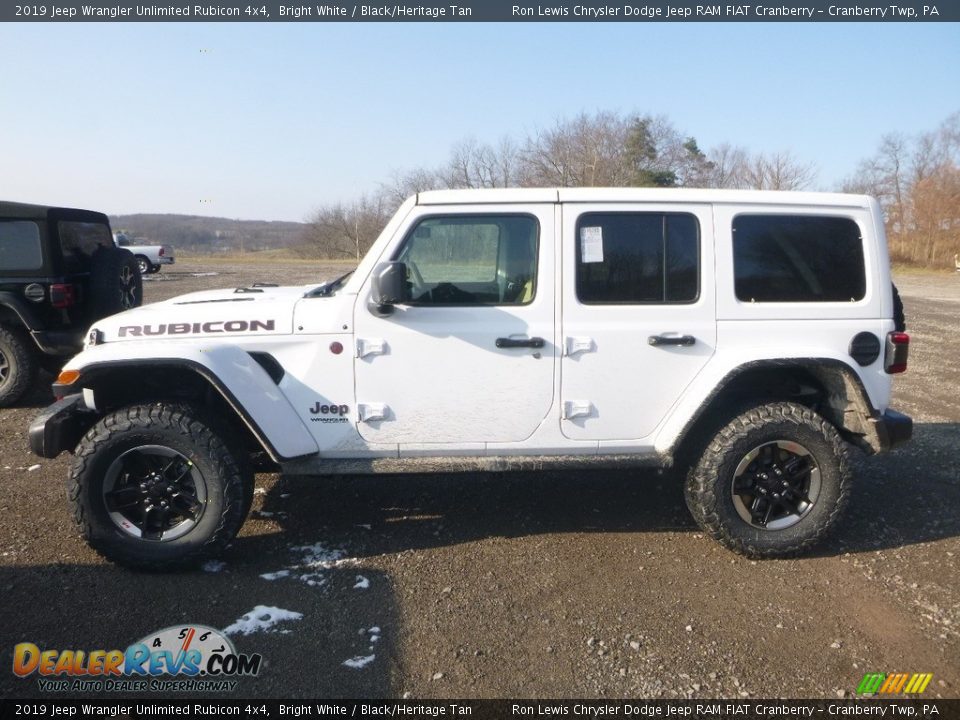 Bright White 2019 Jeep Wrangler Unlimited Rubicon 4x4 Photo #2