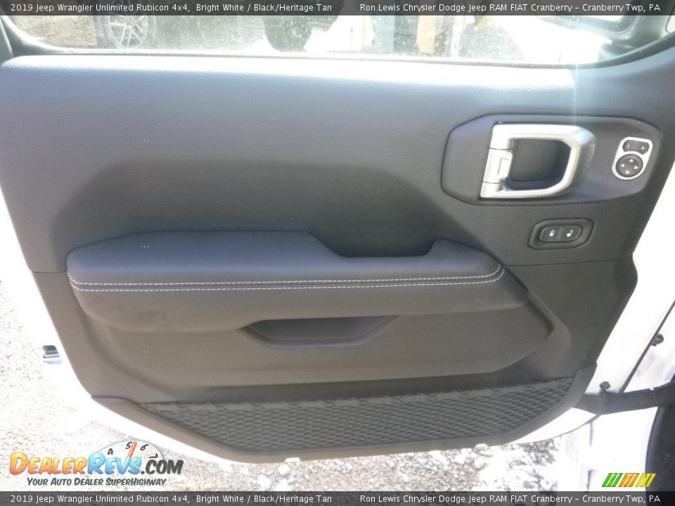 2019 Jeep Wrangler Unlimited Rubicon 4x4 Bright White / Black/Heritage Tan Photo #13